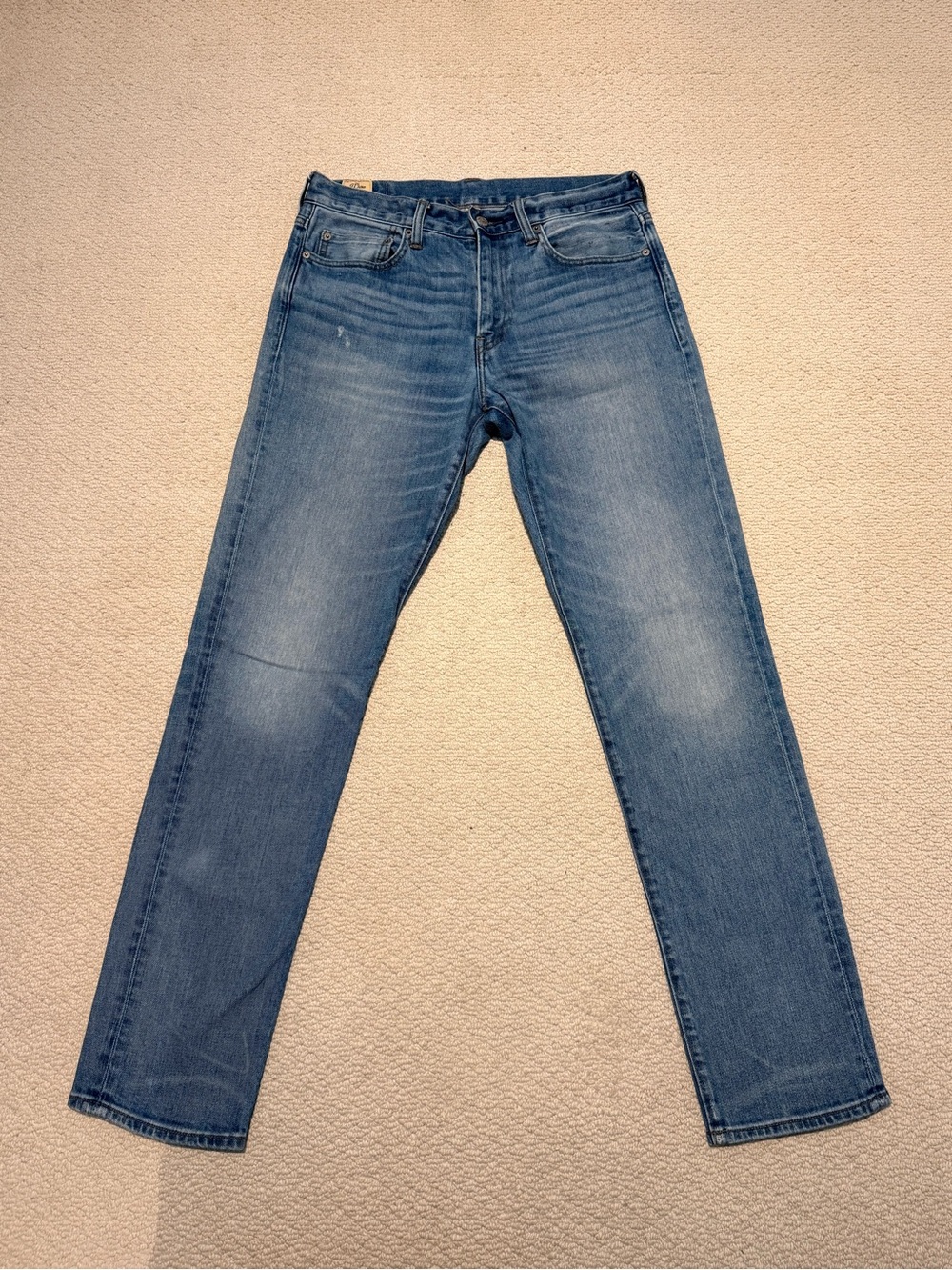 J. Crew 770 Men's Slim Jeans in Light Blue Denim